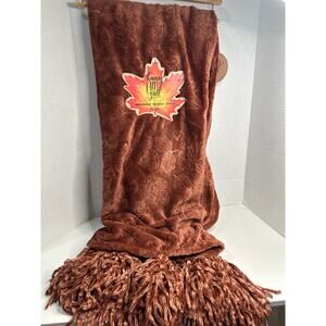 Happy Fall Yall embossed tassel throw blanket 50”x60” NWT  Very Soft on hanger